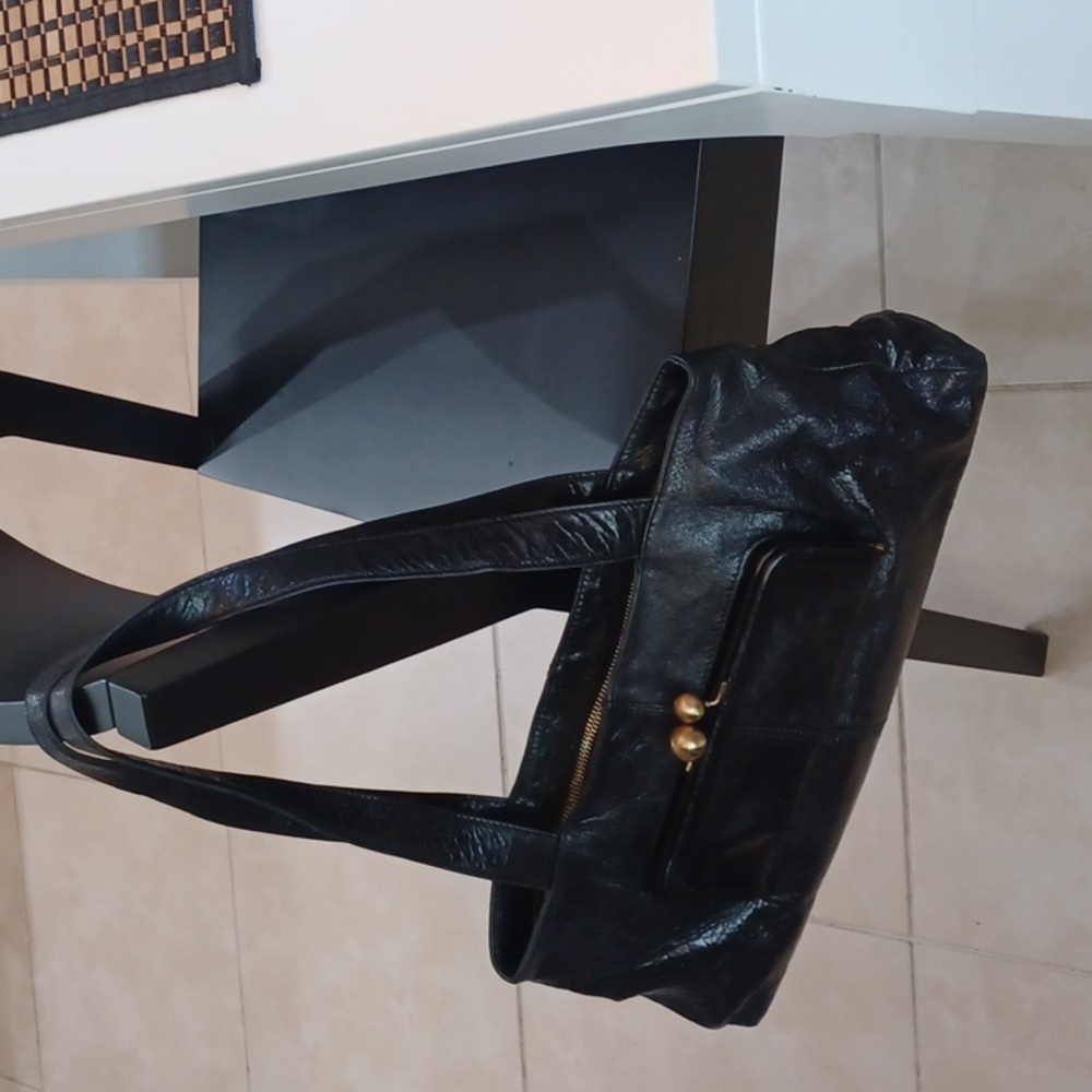 BLACK LEATHER HOBO INTERNATIONAL - Picture 12 of 14